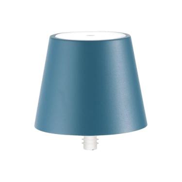 Imagem de Zafferano – Luminária Poldina Stopper (Azul) LED 2200K–3000K c/Rolha de Silicone | Recarregável, Base de Contato e IP54 | Ideal p/Garrafas Decorativas e Uso Interno ou Externo