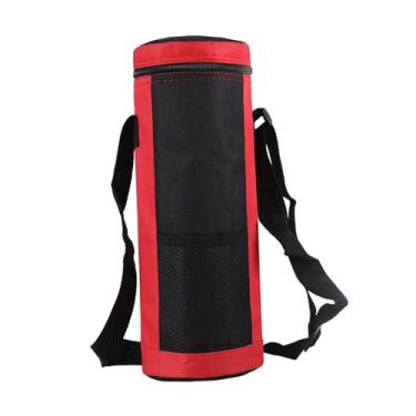 Imagem de menolana Bolsa para Garrafa de Água, Capa para Garrafa de Água, Portátil, 2L com Alça e Bolsos, Bolsa Tiracolo com Suporte para Mulheres, Vermelho