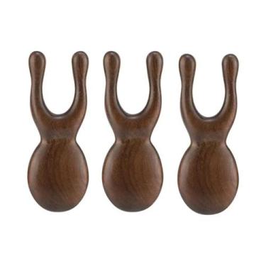 Imagem de Sandalwood Wooden Gua Sha Massageador Facial Cabeça Nariz Olho Terapia