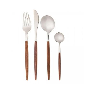 Imagem de Faqueiro Em Inox Organic Com 24 Peças Lyor