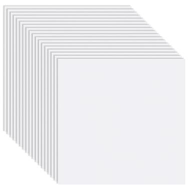 Imagem de Frienda 18 peças de azulejos brancos de 0,6 m x 0,6 m, painel de teto de PVC liso, fácil instalação de azulejos de espuma para impermeabilidade, lavável e com classificação de fogo para evitar quebras