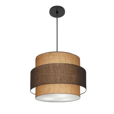 Imagem de Lustre Para Sala de Jantar Vivare Md-4392 Cúpula em Tecido 40cm