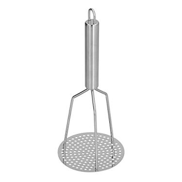 Imagem de Espremedor de batatas OKJHFD, espremedor de batatas em aço inoxidável, espremedor de frutas e carne com cabo ergonômico para cozinha, purê de batatas, geléias, vegetais e frutas