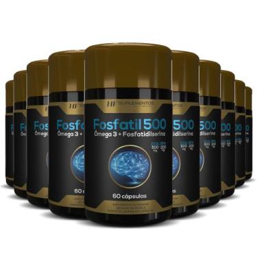 Imagem de 10x fosfatil 500 omega 3 + fosfatidilserina 60caps hf suplementos