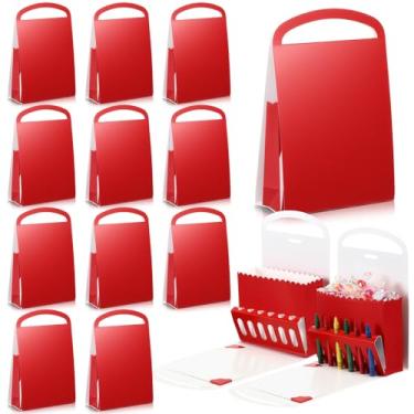 Imagem de Marspark Pacote com 12 caixas de presente de festa com suporte de giz de cera, caixa de presente de papel, caixas de presente de aniversário, chá de bebê, suprimentos de decoração para doces e