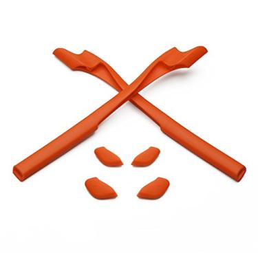 Imagem de Eye Opening Stuff Kits de borracha para substituição e nariz compatíveis com óculos de sol Oakley Half Jacket 2.0 OO9144/2.0 XL - Laranja