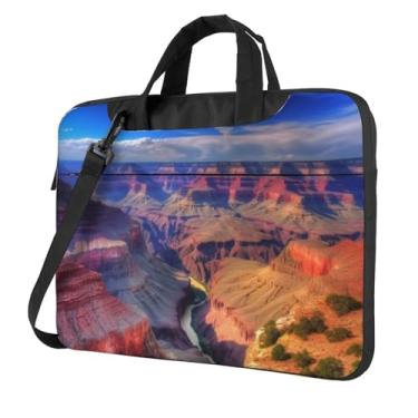 Imagem de Capa protetora para notebook Beauty Grand Canyon à prova de choque bolsa portátil para laptop à prova d'água, Preto, 14 inch