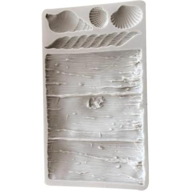 Imagem de Fondt Mold Duas Peças De Casca Seca Tronco De Árvore Fondt Mold Drift Cabeça Bolo Molde Decoração De Bolo Molde De Silicone
