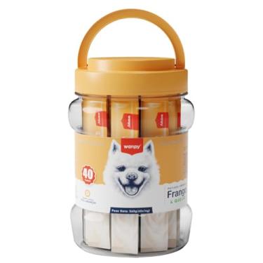 Imagem de Pote 40 Unidades Petisco Para Cães Úmido Truly Wanpy Creamy Bacon Born Pet (Pote 40 tubetes - 560g, Frango e Queijo)