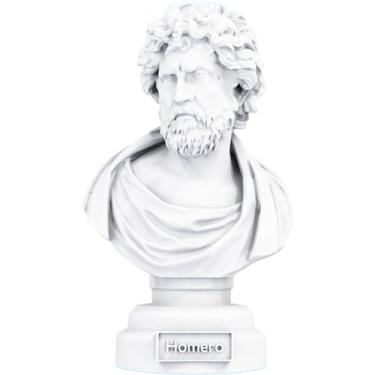 Imagem de Estátua Busto Homero - Poeta Grego (Cor Mármore)