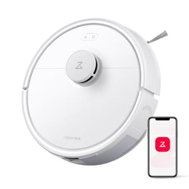 Imagem de Robô aspirador e esfregão Roborock Q7 L5, sucção de 8.000 Pa, sistema duplo anti-emaranhamento, navegação LiDAR, zonas proibidas, aspirador robótico com carregamento automático, branco