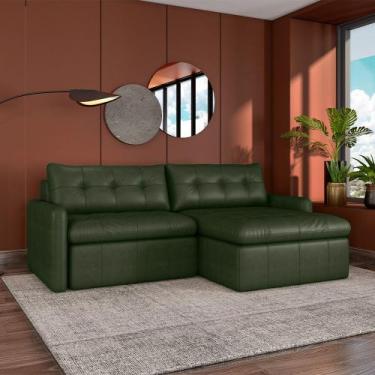 Imagem de Sofá Retrátil Bipartido Sala de Estar Belém 204cm material sintético M