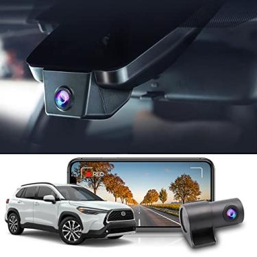 Imagem de Fitcamx Frente 2160P+Traseiro 1080P Dash Cam Adequada para 2022 Toyota Corolla Cross LE L XLE, OEM Fábrica Olhar, Dual HD Vídeo, WiFi & APP, Loop Gravação, Gravidade Sensor, Plug & Play, 128GB Cartão