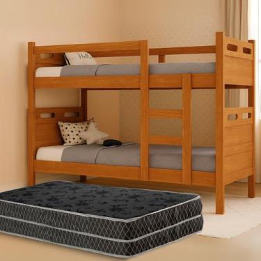 Imagem de Beliche Compacta Premium MDF Super Resistente Vira 2 Camas Com Colchõe