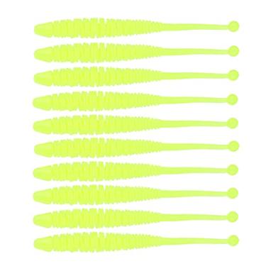 Imagem de ZZTWER 10 pçs/lote Isca artificial, iscas de pesca macias para minhocas, 6 cm, 0,6 g, aditivo de odor de camarão, iscas artificiais de silicone, carpa de robalo