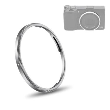 Imagem de JJC Tampa de anel de decoração de lente de metal para Ricoh GR III GR III HDF GR3 GR3 HDF acessórios substituem a tampa do anel Ricoh GN-1 - prata
