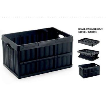 Imagem de Caixa Organizadora Desmontável Dobrável Preta 52l Arthi  4135, Preto