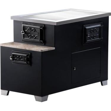 Imagem de Fogão a Lenha Verona Direito Chapa Ferro Preto HMD