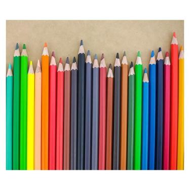 Imagem de Papel de Parede Adesivo Infantil Lápis Escola Bebe Quarto - 484pcm - A