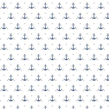 Imagem de Papel De Parede Branco Com Ancoras uis Quarto Infantil - LRP