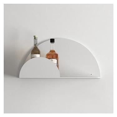 Imagem de Prateleira de parede flutuante de metal, prateleira de parede de montagem fácil, prateleiras para decoração de parede, prateleiras flutuantes no banheiro, cozinha, sala de estar, prateleiras