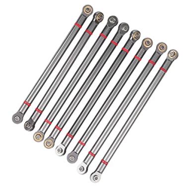 Imagem de Dioche Atualizar Kit DE Haste DE Tração DE Metal para Axial SCX10 1/10 SIMULAÇÃO CRAWLER CARRO, 8PCS LIGADA DE LIGADA DE DE DE LINHA DE LINHA, RED COL, FASH INSTAL (Ti cor)