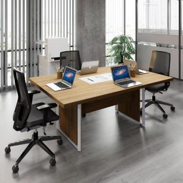 Imagem de Mesa de Reunião 1,80m p/ 4 Pessoas com Caixa de Tomadas F5 - F5 Office