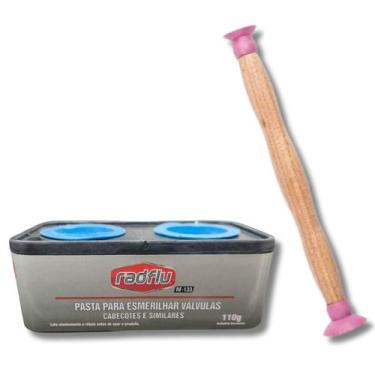 Imagem de Kit Pasta + Chupeta Ventosa Para Esmerilhar Válvulas Motor - Spcoll
