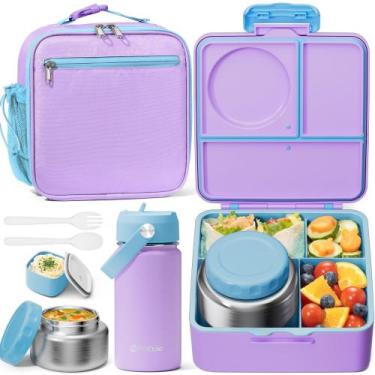 Imagem de Lancheira Fimibuke Kids Bento com garrafa térmica de 250 ml, lancheira
