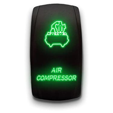 Imagem de Compressor de ar – Gravado a laser 5 pinos duplo pólo único compressor de ar mantido on-off DPST interruptor de alternância 20A 12V