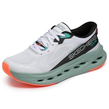 Imagem de Skechers Tênis masculino Max Cushion Glide Step Advert Hands Free Slip-ins, Branco/Multi, 45