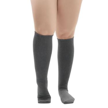 Imagem de Meia Cano Longo Feminina Meia Aeróbica Apollo, Chumbo