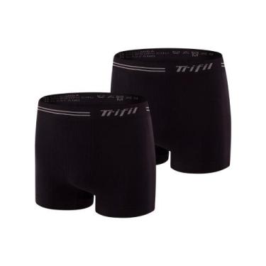 Imagem de Kit 2 Cuecas Box Masculina Sem Costura De Microfibra Trifil Lisa Básic