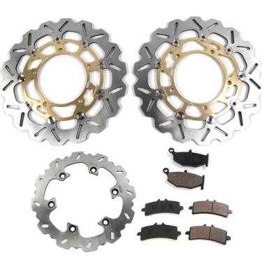 Imagem de Arashi Rotores de disco de freio dianteiro traseiro com pastilhas para Suzuki Hayabusa GSXR 1300 2013-2015, acessórios de substituição de motocicleta dourado