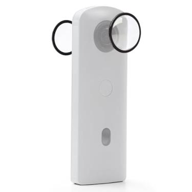 Imagem de OURHZTB Protetor de lente aderente para acessórios de câmeras Ricoh Theta SC2/S/V, capa protetora de PC de alta transmitância com capa de proteção de tampa de lente