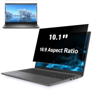 Imagem de Hoktods Filtro de tela de privacidade para laptop 16:9 de 10,1 polegadas, escudo de privacidade para monitor de computador, antiarranhões, antiespião, antirreflexo, protetor de tela com luz azul