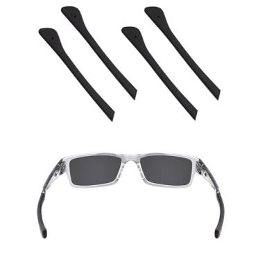 Imagem de EZReplace Meias auriculares de substituição para óculos Oakley Airdrop OX8046/Airdrop A OX8065/Airdrop MNP OX8121/Traildrop OX8104, 2 pares de preto, One Size