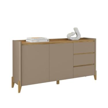 Imagem de Aparador Buffet Rennes 2 Portas 3 Gavetas Pés Madeira Maciça Hanover/fendi