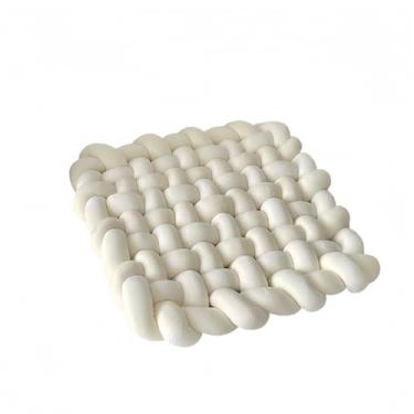Imagem de lomysoali Tapete de assento de nó, tapetes de janela saliente, almofada decorativa de chão com nó, tapetes ultra macios para quarto, sala de estar, sofá, cadeira, berçário, tamanho: 45,7 x 45,7 x 7,6