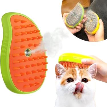Imagem de Escova a Vapor 3 em 1 para Pets - Pente, Vaporizador e Autolimpante!