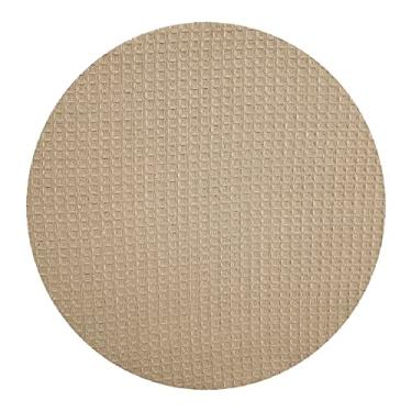 Imagem de 4 Capa Sousplat Supla Tecido Piquet Bege 35cm Diâmetro