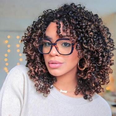 Imagem de Cabelo de crochê EERYA GOGO Curl 20 cm curto encaracolado sintético