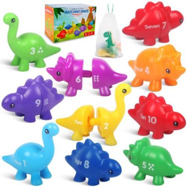 Imagem de Matching Game Dinosaur Toy Yeahbof Numbers 10 unidades de mais de 12 m