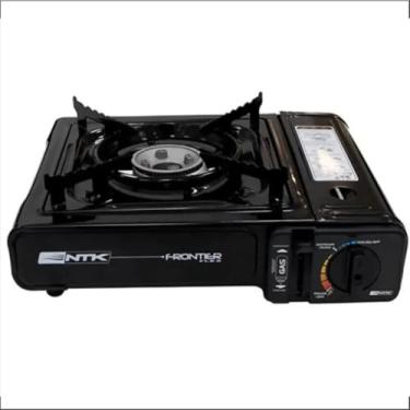 Imagem de Fogão Fogareiro De Mesa Frontier Flex Fogão Portátil a Gás, Preto, Com Maleta de Transporte, Para Camping, Cozinha Pequena, Apartamento