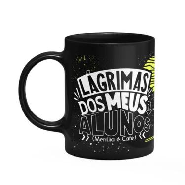 Imagem de Caneca Fitness Academia - Lágrimas dos meus alunos - Preta - JPS INFO