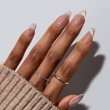 Imagem de Kit Press On Nails Bartbox Almond Spring Cat Eye Gel 30 - BTArtbox