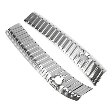 Imagem de Generic Protetor de Pára-choque Traseiro Design Dividido de Alta Dureza Resistente à Travessa 2pcs Protetor de Soleira do Tronco para 2021-2023 Modelo Y (Prata)