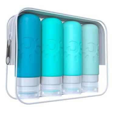 Imagem de Garrafas de viagem Zafit 90 ml para produtos de higiene pessoal, pacot