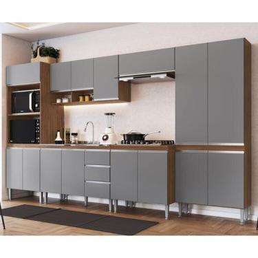Imagem de Cozinha Modulada Athena 6 Peças 2 Balcões 2 Armários Torre Quente e Pa
