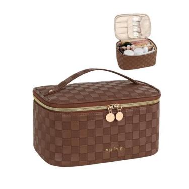 Imagem de Bolsa de maquiagem Prite Portable Cosmetic Organizer à prova d'água